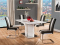 Dining room-WHITE LABEL-Ensemble table + chaises TRINITY