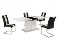 Dining room-WHITE LABEL-Ensemble table + chaises TRINITY