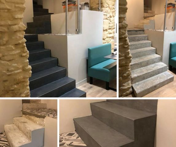 Rouviere Collection - Ground waxed concrete-Rouviere Collection-escalier en béton ciré