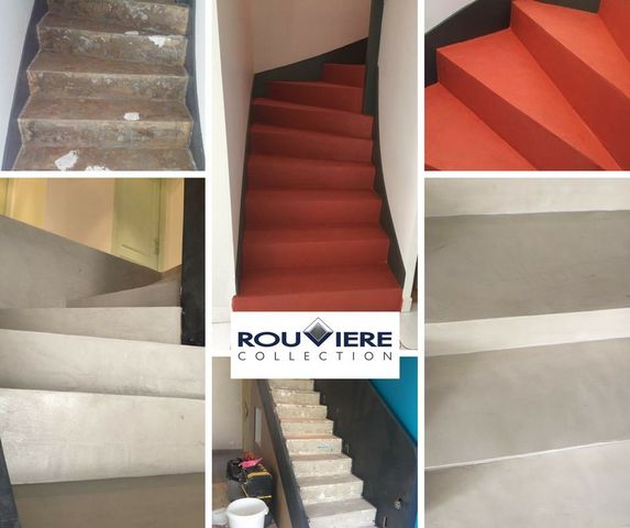 Rouviere Collection - Ground waxed concrete-Rouviere Collection-escalier en béton ciré
