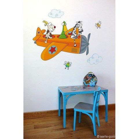SERIE GOLO - Children's decorative sticker-SERIE GOLO-Sticker mural Ça plane 100x61cm