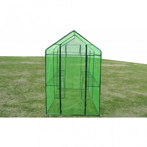 WHITE LABEL - Greenhouse-WHITE LABEL-Serre de jardin 120x240x190 cm