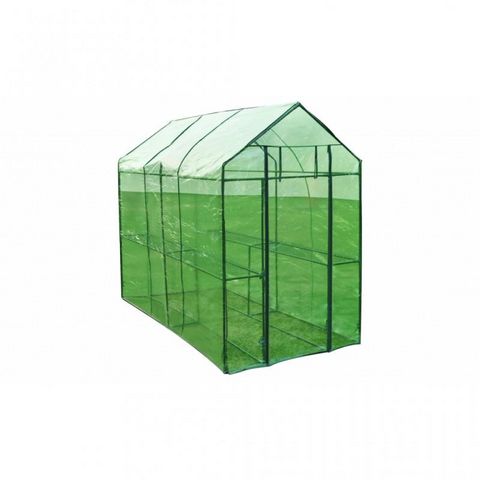 WHITE LABEL - Greenhouse-WHITE LABEL-Serre de jardin 120x240x190 cm