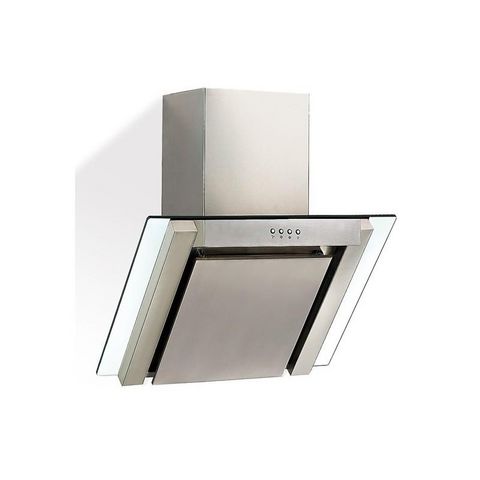 WHITE LABEL - Ceiling hood-WHITE LABEL-Hotte aspirante cheminée inox verre
