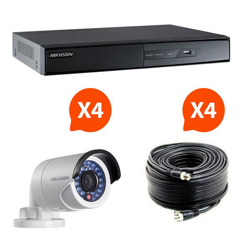 HIKVISION - Security camera-HIKVISION-Video surveillance - Pack 4 caméras infrarouge Kit