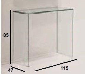 WHITE LABEL - Console table-WHITE LABEL-Console design PROTEO en verre