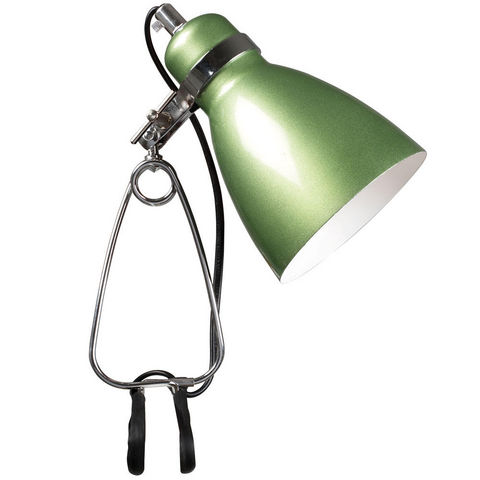 WHITE LABEL - Clip-on spotlight-WHITE LABEL-lampe à crampon Hernandez  coloris Vert