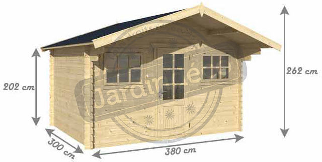 GARDEN HOUSES INTERNATIONAL - Wood garden shed-GARDEN HOUSES INTERNATIONAL-Abri de jardin en bois Charnie Bardeau droit brun