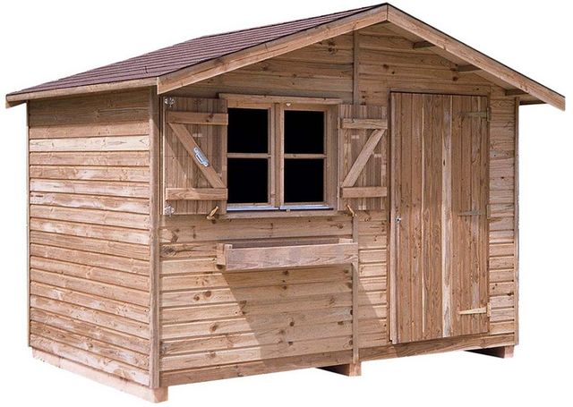 Cihb - Wood garden shed-Cihb-Abri de jardin en pin 15 mm d'épaisseur Uno