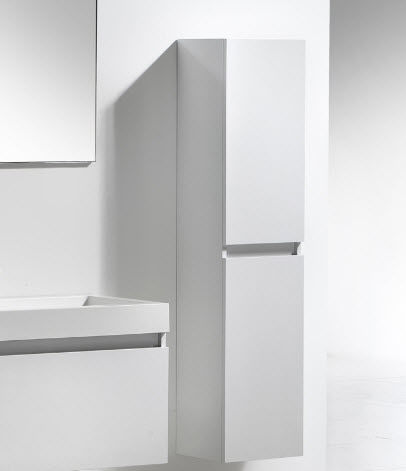 Thalassor - Bathroom single storage cabinet-Thalassor-City 35 Bianco