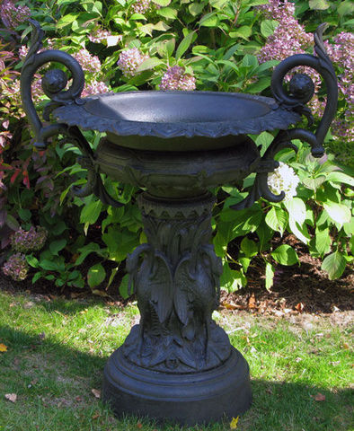 BARBARA ISRAEL GARDEN ANTIQUES - Garden vase-BARBARA ISRAEL GARDEN ANTIQUES-Marked J. W. Fiske Urn