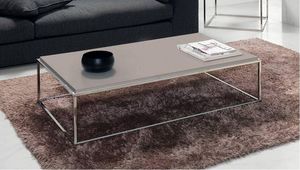 WHITE LABEL - table basse mimi rectangle taupe - Rechteckiger Couchtisch