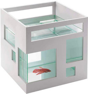 Umbra - aquarium blanc design hôtel 19x19x20cm - Aquarium