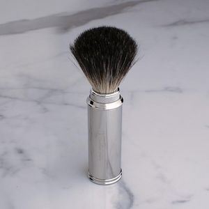 GENTLEMAN LONDON - travel shaving brush nickel - Rasierpinsel