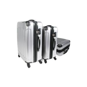 WHITE LABEL - lot de 3 valises bagage gris - Rollenkoffer