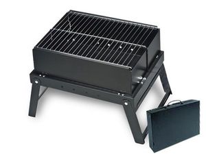 WHITE LABEL - barbecue pliable en valise deco maison ustensile c - Tragbarer Grill