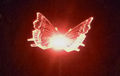 Gartenwindlicht mit Erdspieß-FEERIE SOLAIRE-Pic solaire papillon lumineux 5 couleurs 76cm