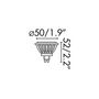LED Lampe-FARO-Ampoule LED MR16 8W/50W 2700K 480lm