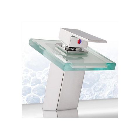 WHITE LABEL - Wasserhahn für Handwaschbecken-WHITE LABEL-Robinet de salle de bain LED mitigeur