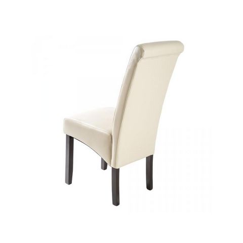 WHITE LABEL - Stuhl-WHITE LABEL-2 chaises de salle à manger crème
