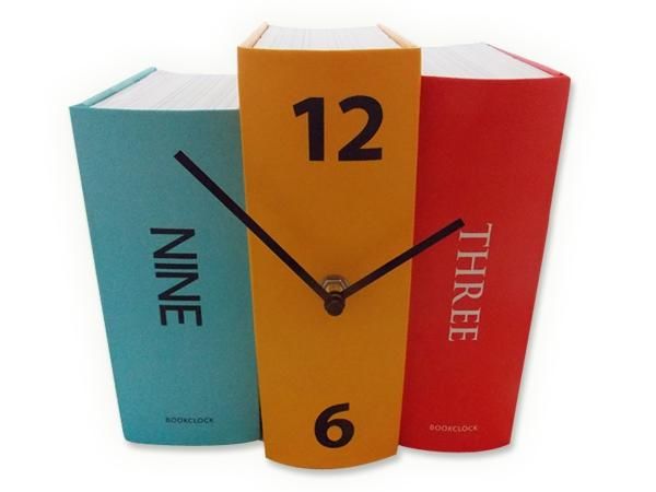 WHITE LABEL - Tischuhr-WHITE LABEL-Horloge 3 livres décorative et originale couleur d