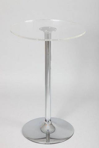 WHITE LABEL - Imbisstisch-WHITE LABEL-Table de bar LENA en verre