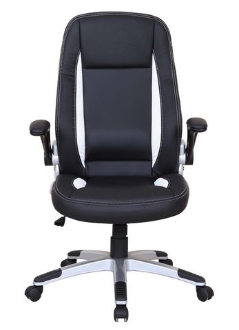 WHITE LABEL - Bürostuhl-WHITE LABEL-Chaise de bureau design noir et blanc