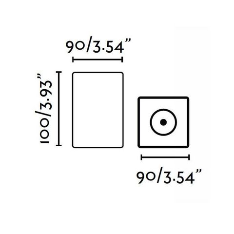 FARO - Aussen Deckenleuchten-FARO-Plafonnier carré extérieur Tami LED L9 cm IP54