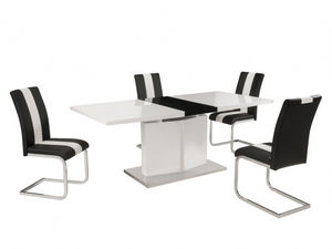 WHITE LABEL - ensemble table + chaises trinity - Comedor