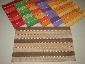 Red Rugs - hand made cotton rug - Alfombra Contemporánea