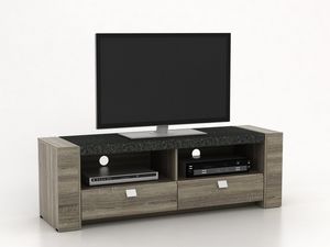 WHITE LABEL - meuble tv meteorite - Mueble Tv Hi Fi