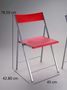 Silla plegable-WHITE LABEL-BELFORT Lot de 4 chaises pliantes rouge