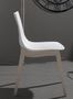 Silla-WHITE LABEL-Chaise ORBITAL WOOD design blanche et hêtre blanch