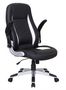 Silla de despacho-WHITE LABEL-Chaise de bureau design noir et blanc