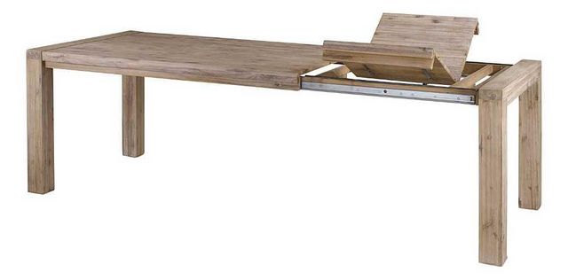 MOOVIIN - Mesa de comedor rectangular-MOOVIIN-Table 160cm nevada en acacia avec allonge 50cm