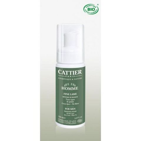CATTIER PARIS - Espuma de afeitar-CATTIER PARIS-Mousse pour rasage bio - FINE LAME - 150 ml - Catt