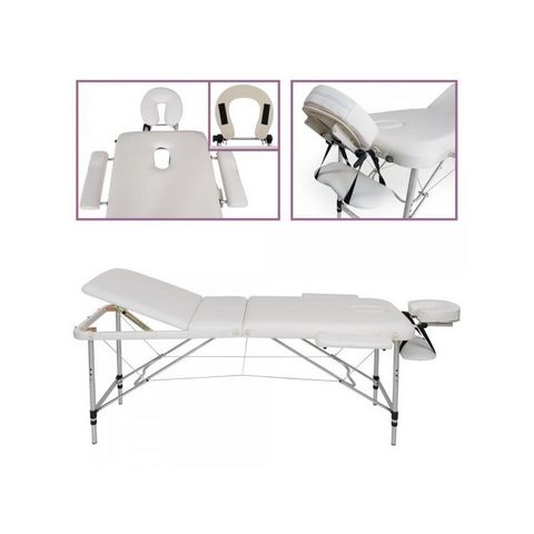 WHITE LABEL - Mesa de masaje-WHITE LABEL-Table de massage pliable rembourrage épais