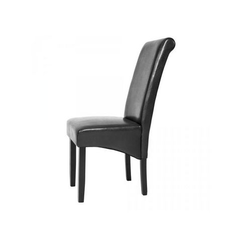 WHITE LABEL - Silla-WHITE LABEL-4 chaises de salle à manger noir
