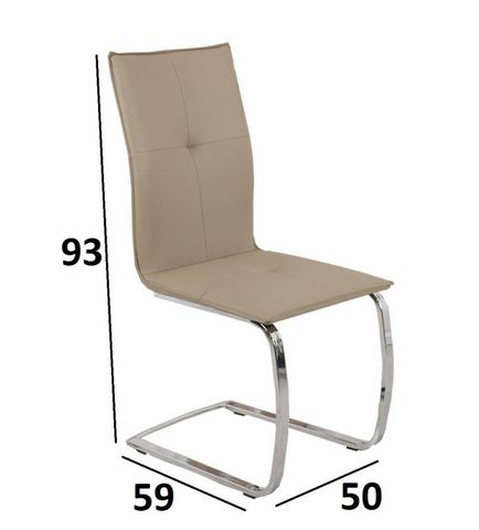 WHITE LABEL - Silla-WHITE LABEL-Lot de 4 chaises design SWING en tissu enduit poly