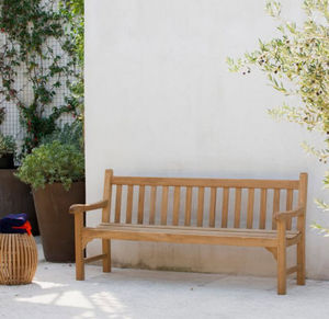 Panchina da giardino moderna in PVC e tela nautica Panca Bench