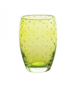 Bicchieri da tavola in vetro di Murano a righe variopinte