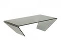 Tavolino rettangolare-WHITE LABEL-Table basse EMERAUDE en verre