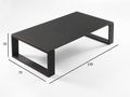 Tavolino rettangolare-WHITE LABEL-Table basse TACOS design chocolat
