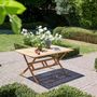 Set tavolo e sedie da giardino-BOIS DESSUS BOIS DESSOUS-Salon de jardin en bois d'acacia FSC 150x90
