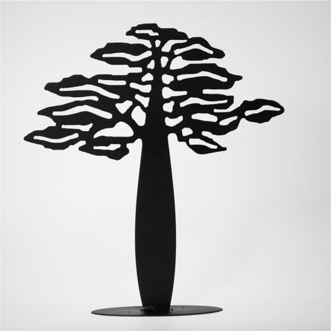 YAN HUBLOT - Portagioie-YAN HUBLOT-Arbre à bijoux métal finition noir mat Baobab