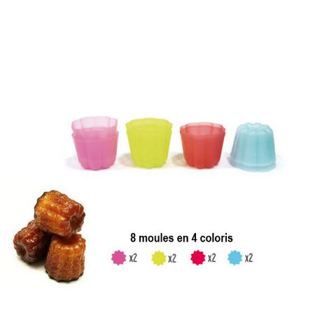 LILY COOK EASY MAKE - Stampo per dolci-LILY COOK EASY MAKE-Lilly Cook - Ensemble de 8 moules à cannelés ou fl