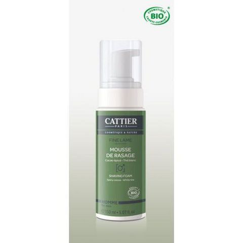 CATTIER PARIS - Schiuma da barba-CATTIER PARIS-Mousse pour rasage bio - FINE LAME - 150 ml - Catt