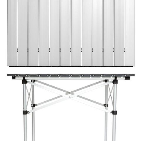 WHITE LABEL - Tavolo da camping-WHITE LABEL-Table de camping jardin pique-nique aluminium pliante 70x70 cm