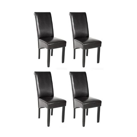 WHITE LABEL - Sedia-WHITE LABEL-4 chaises de salle à manger noir