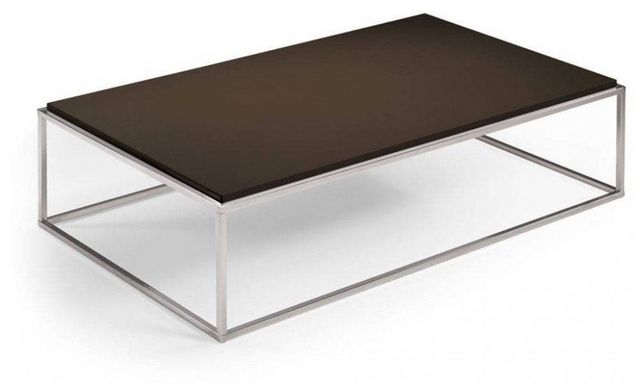 WHITE LABEL - Tavolino rettangolare-WHITE LABEL-Table basse rectangle MIMI chocolat